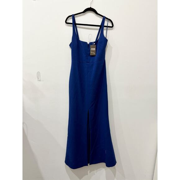 Likely Constance Front Slit Bodycon Mermaid Formal Gown Navy Women's Size 8 - Picture 3 of 6